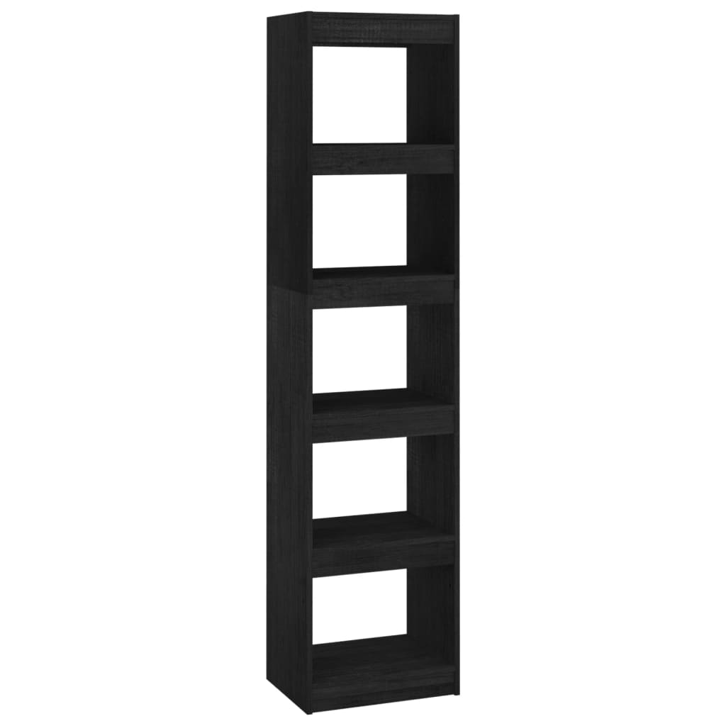 vidaXL raamaturiiul/ruumijagaja, must, 40x30x167,5 cm, täismännipuit