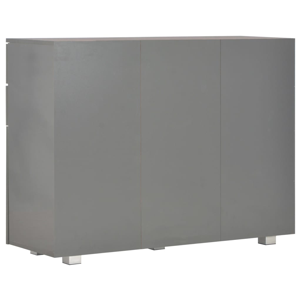 vidaXL puhvetkapp, kõrgläikega hall, 107x35x80,5 cm