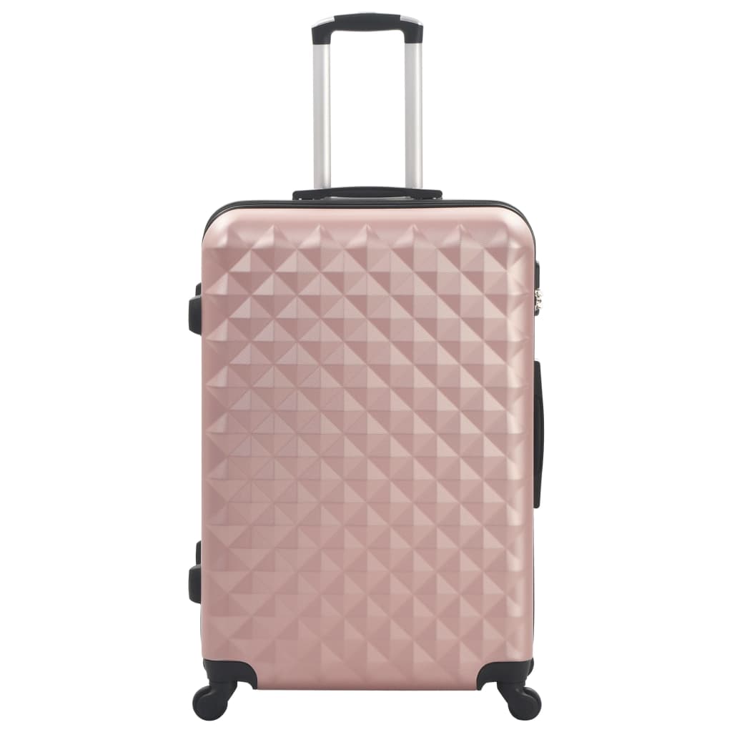 vidaXL kõvakattega kohver 3 tk roosakaskuldne ABS