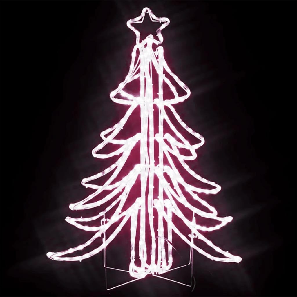 vidaXL LED kokkupandav jõulupuu figuur soe valge 87x87x93 cm