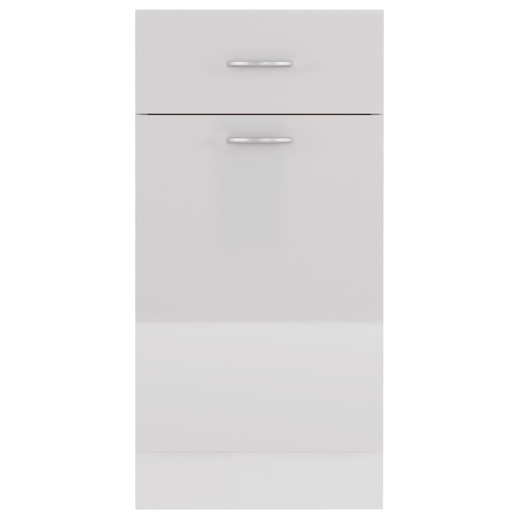 vidaXL köögikapp, kõrgläikega valge, 40 x 46 x 81,5 cm, puitlaastplaat