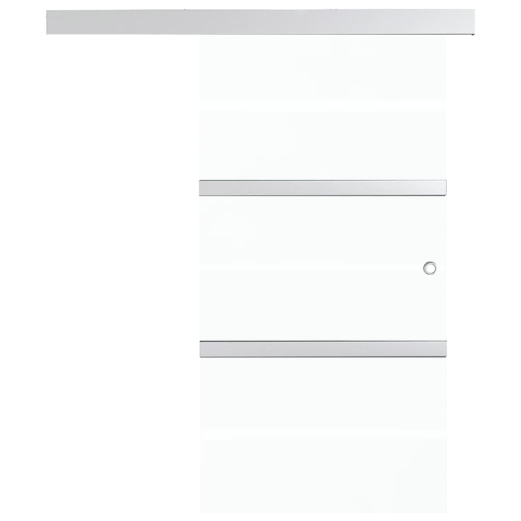 vidaXL liuguks, ESG-klaas ja alumiinium, 90 x 205 cm, hõbedane