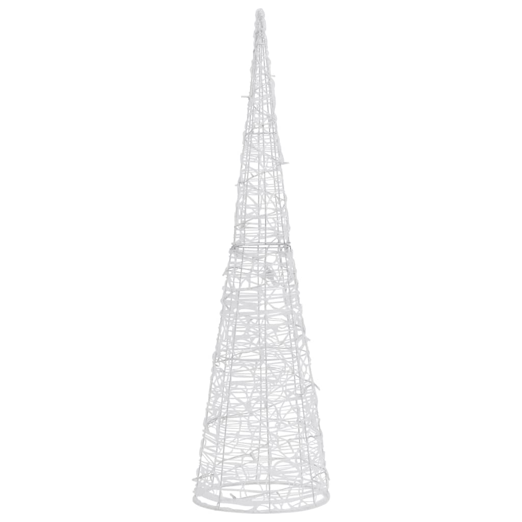 vidaXL akrüülist valguspüramiid, LED-tuli, koonus, külm valge 120 cm
