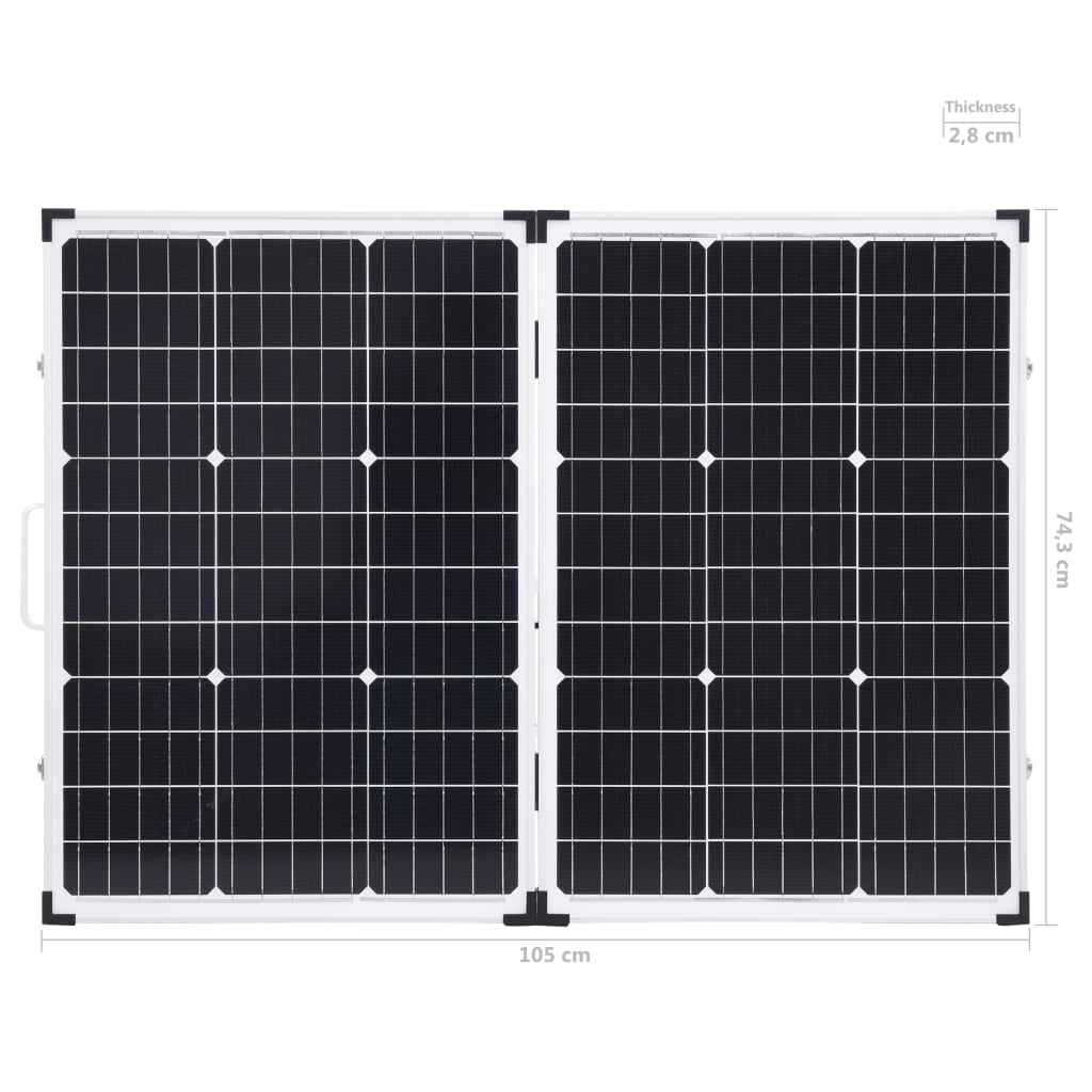 vidaXL kokkupandav päikesepaneeli ümbris 120 W 12 V