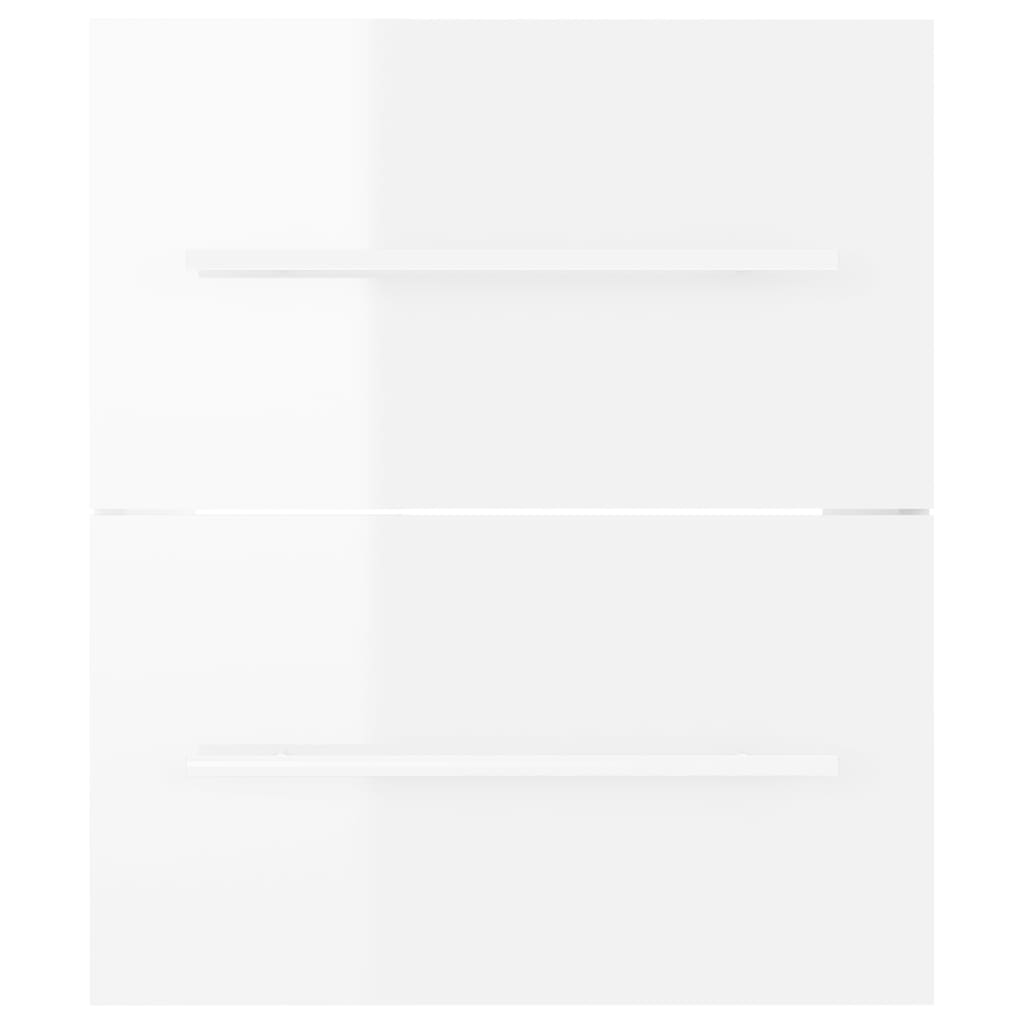 vidaXL valamukapp, kõrgläikega valge, 41x38,5x48 cm, puitlaastplaat