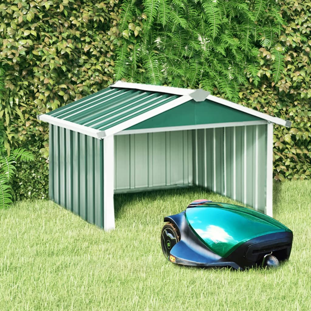 vidaXL robotmuruniiduki kuur, 92x97x63 cm, tsingitud teras, roheline