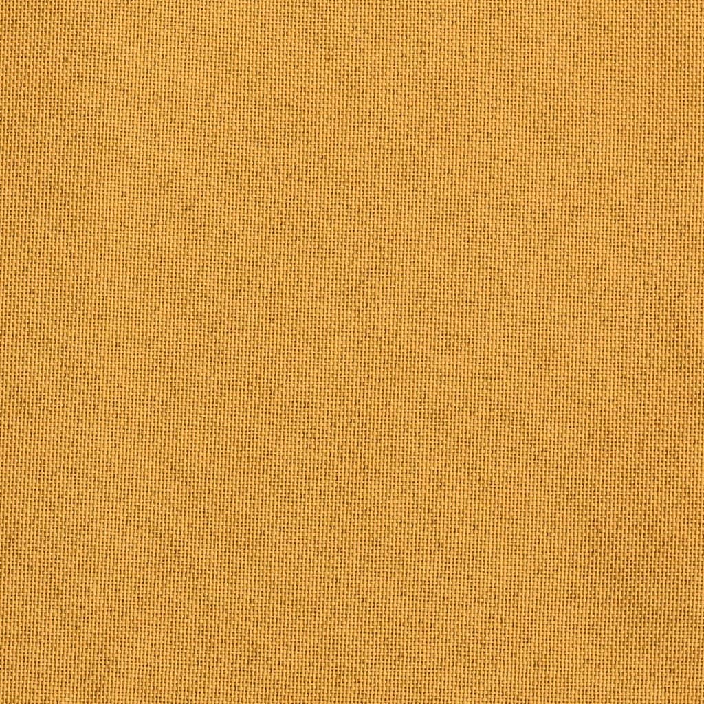 vidaXL linane pimendav kardin aasadega, kollane, 290 x 245 cm
