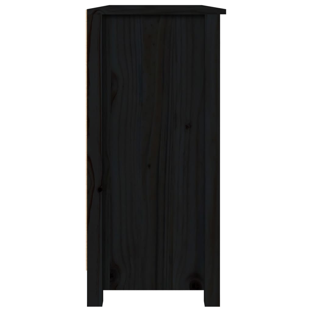 vidaXL puhvetkapp, must, 100 x 35 x 74 cm, toekas männipuit