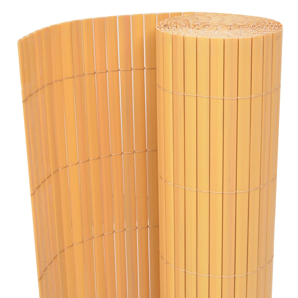 vidaXL kahepoolne piirdeaed, PVC 90 x 500 cm, kollane