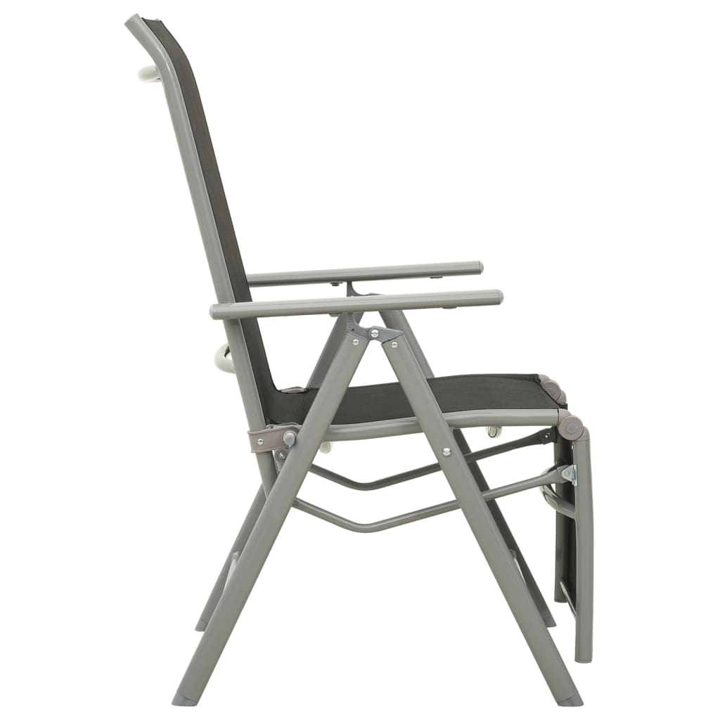 vidaXL allalastava seljatoega tool, tekstileen ja alumiinium, hõbedane