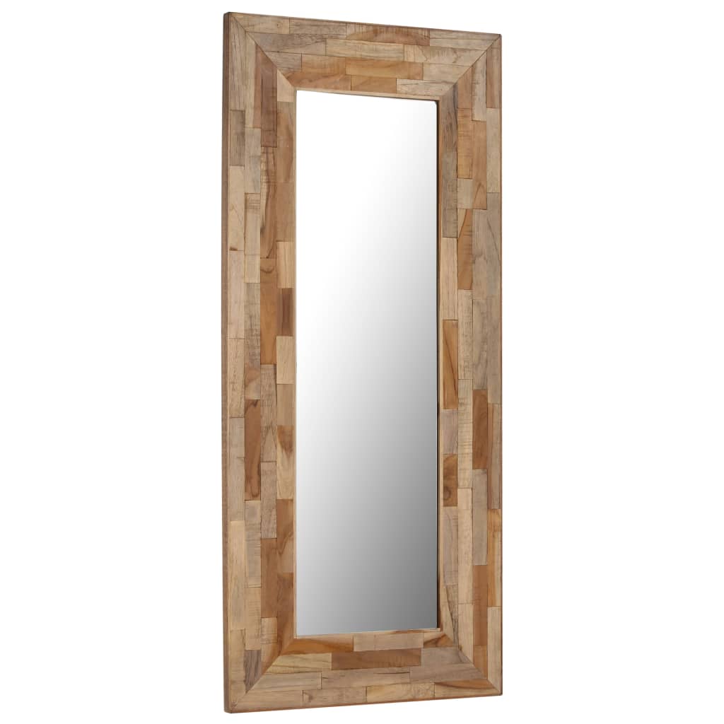 vidaXL peegel, taaskasutatud tiikpuu, 50 x 110 cm