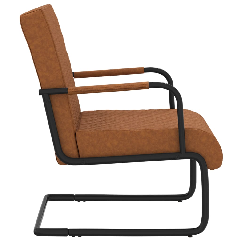 vidaXL vetruvate jalgadega tool, matt pruun, kunstnahk