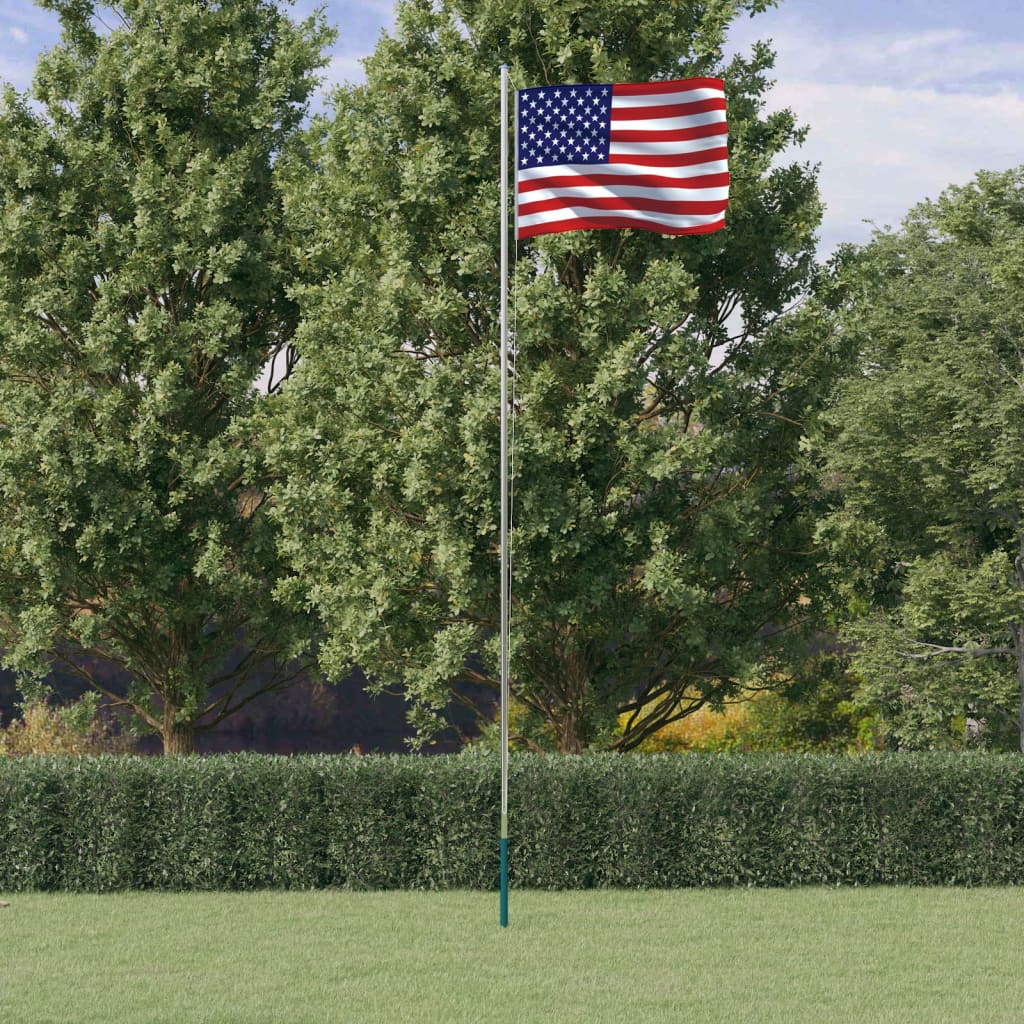 vidaXL Ameerika lipp ja lipumast, 6,23 m, alumiinium
