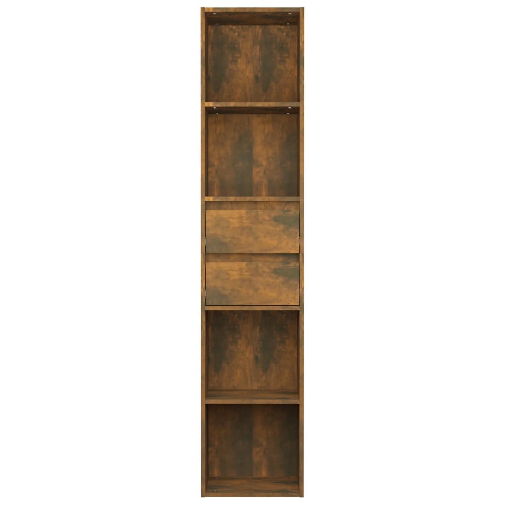 vidaXL raamatukapp, suitsutatud tamm, 36 x 30 x 171 cm, tehispuit