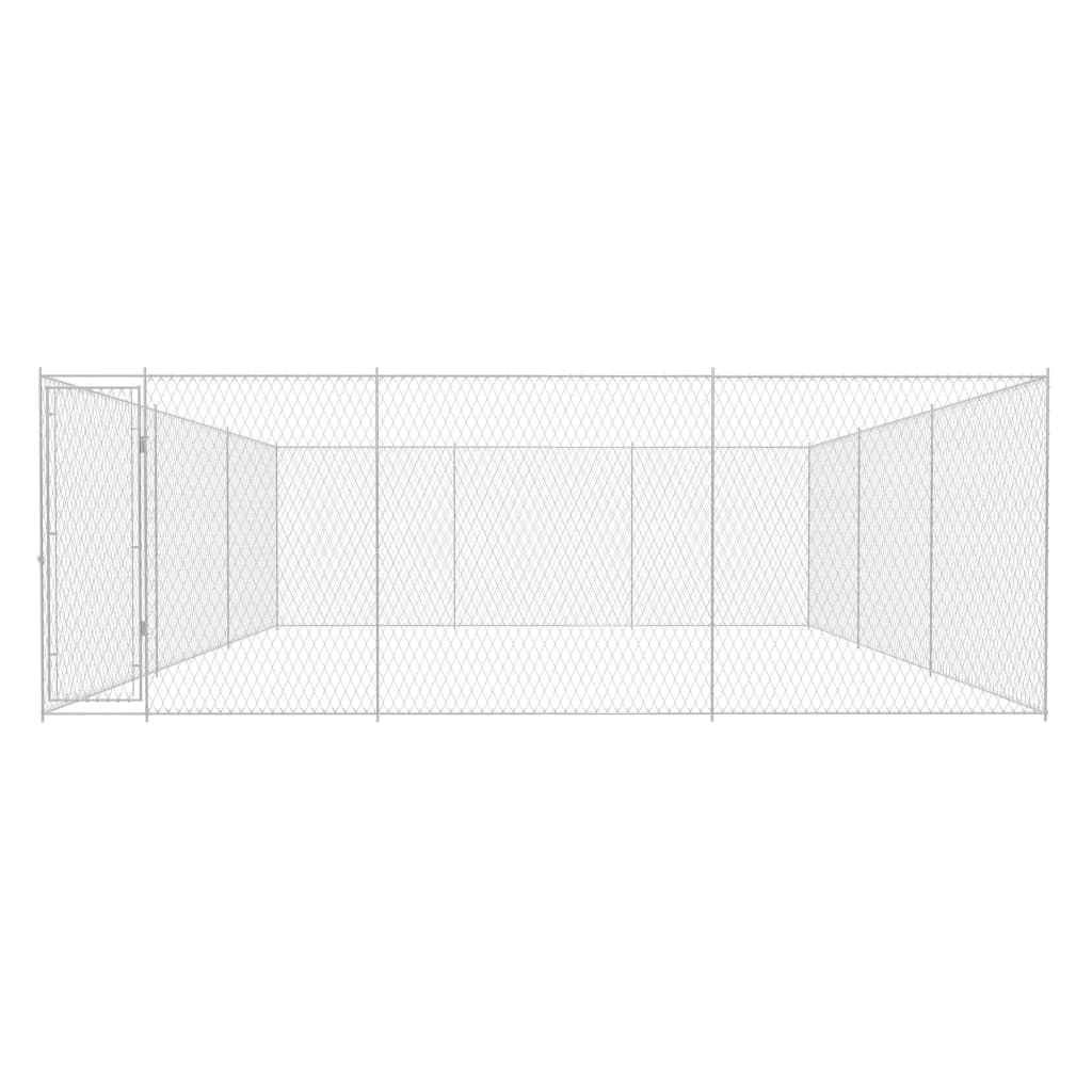 vidaXL koeraaedik, tsingitud teras, 570x570x185 cm