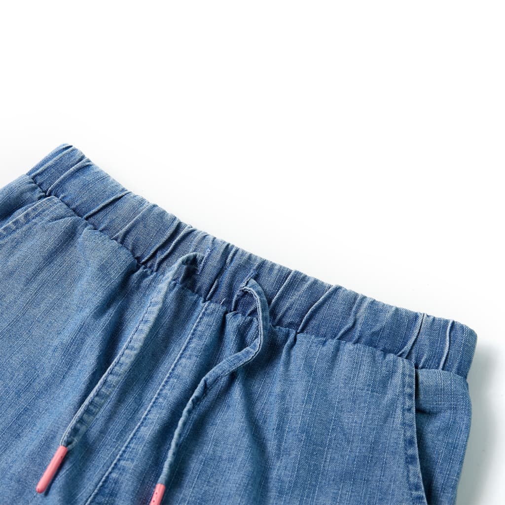 Laste lühikesed püksid, teksasinine, 92