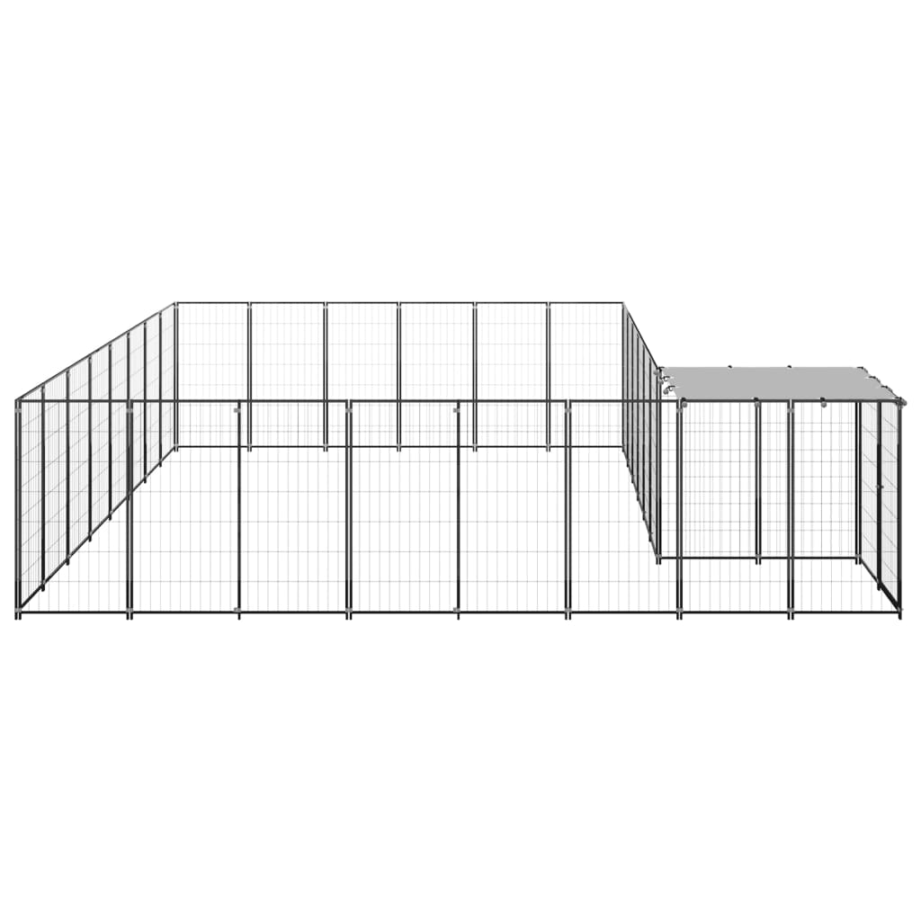 vidaXL koeraaedik, must, 15,73 m², teras