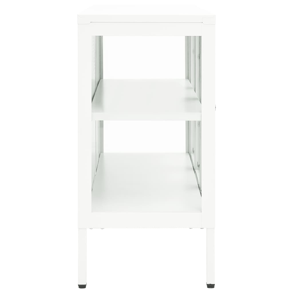 vidaXL puhvetkapp, valge, 105 x 35 x 70 cm, teras ja klaas