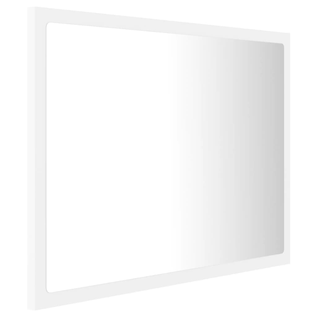 vidaXL LED vannitoa peeglikapp valge 60x8,5x37 cm puitlaastplaat
