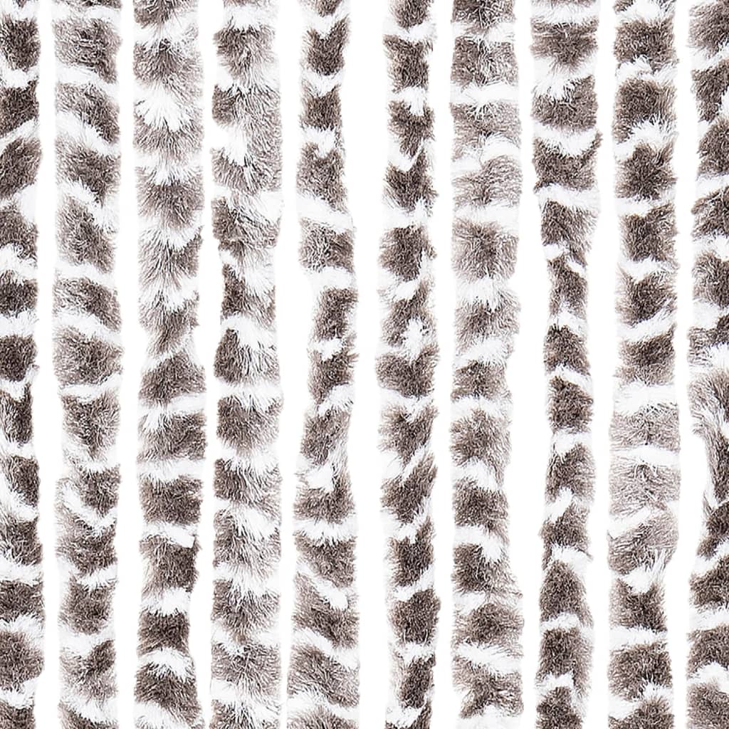 vidaXL putukakardin pruunikashall ja valge, 90 x 220 cm, šenill