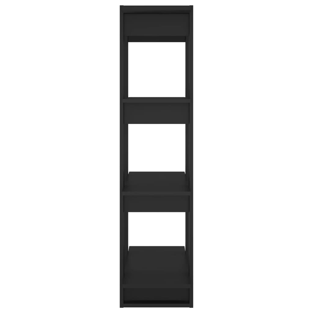 vidaXL raamaturiiul/ruumijagaja, must, 80x30x123,5 cm