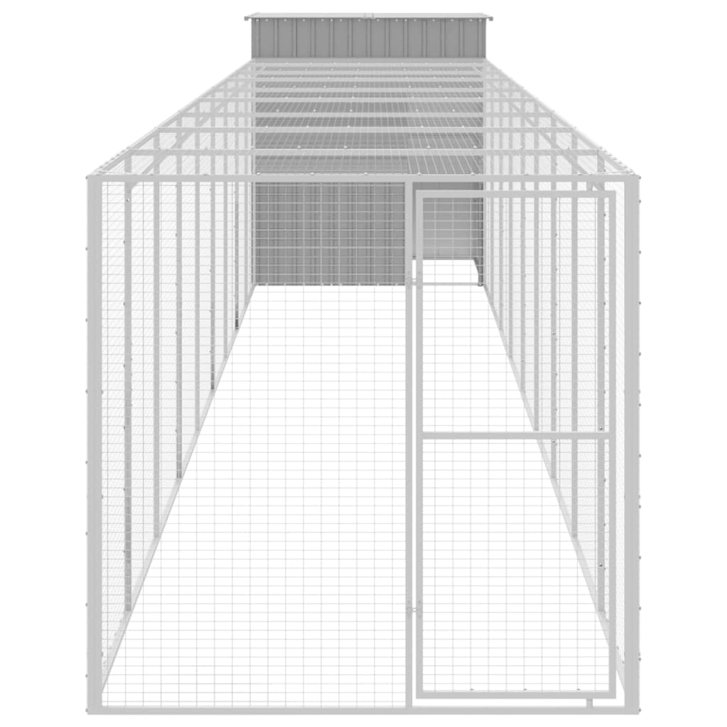 vidaXL kanapuur aedikuga, helehall, 165x1067x181 cm, tsingitud teras