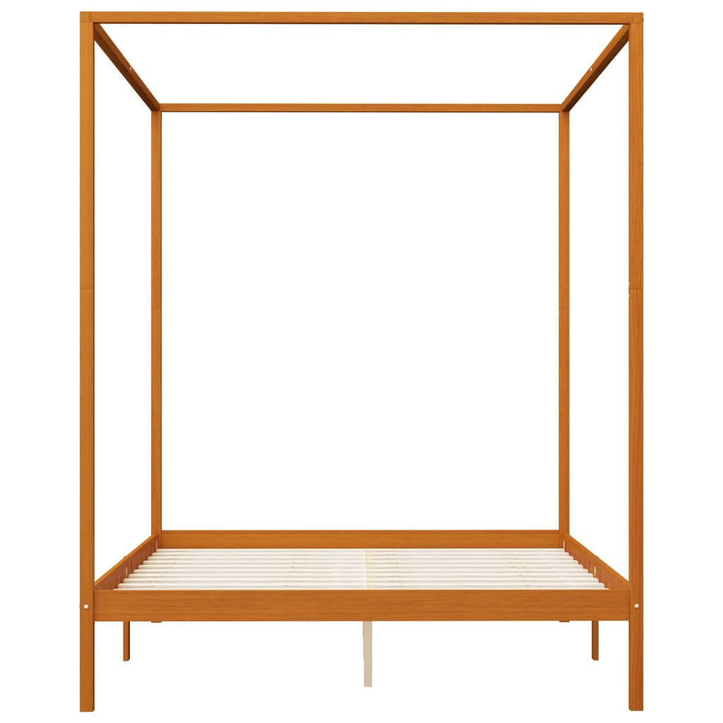 vidaXL baldahhiinvoodi raam 2 sahtliga, männipuit, 180 x 200 cm