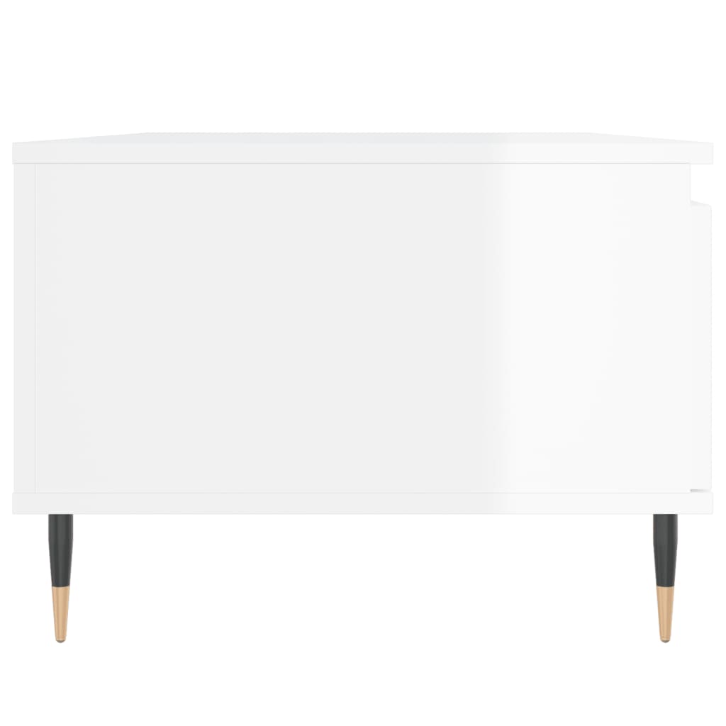 vidaXL kohvilaud, kõrgläikega valge, 90x50x36,5 cm, tehispuit