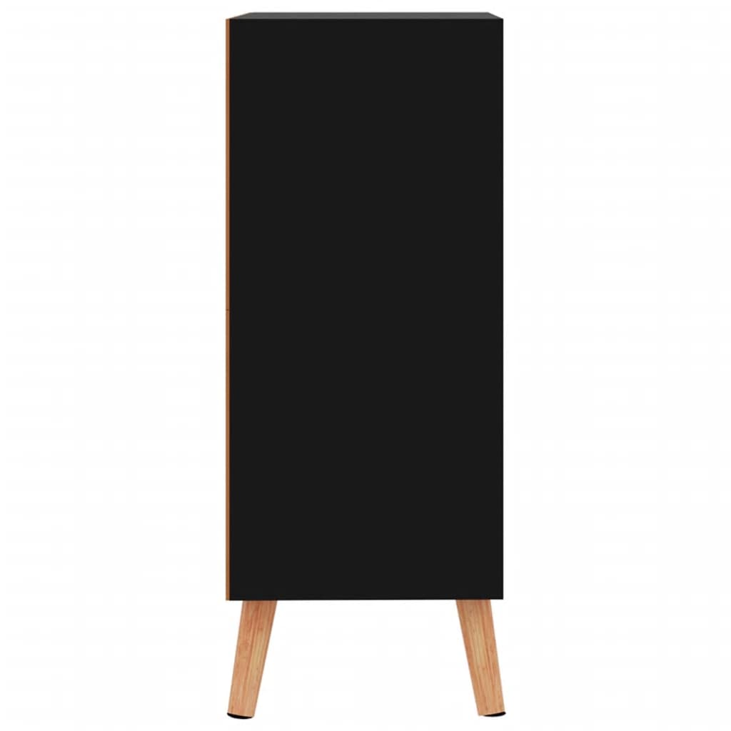 vidaXL puhvetkapp, kõrgläikega must, 60x30x72 cm, tehispuit