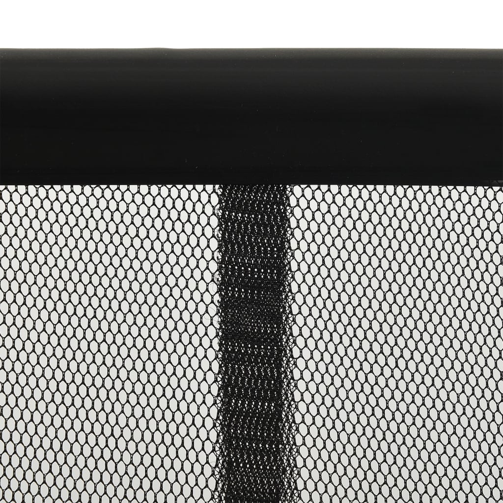 vidaXL uksevõrk 10-osaline võrkkardin, must, 240 x 240 cm