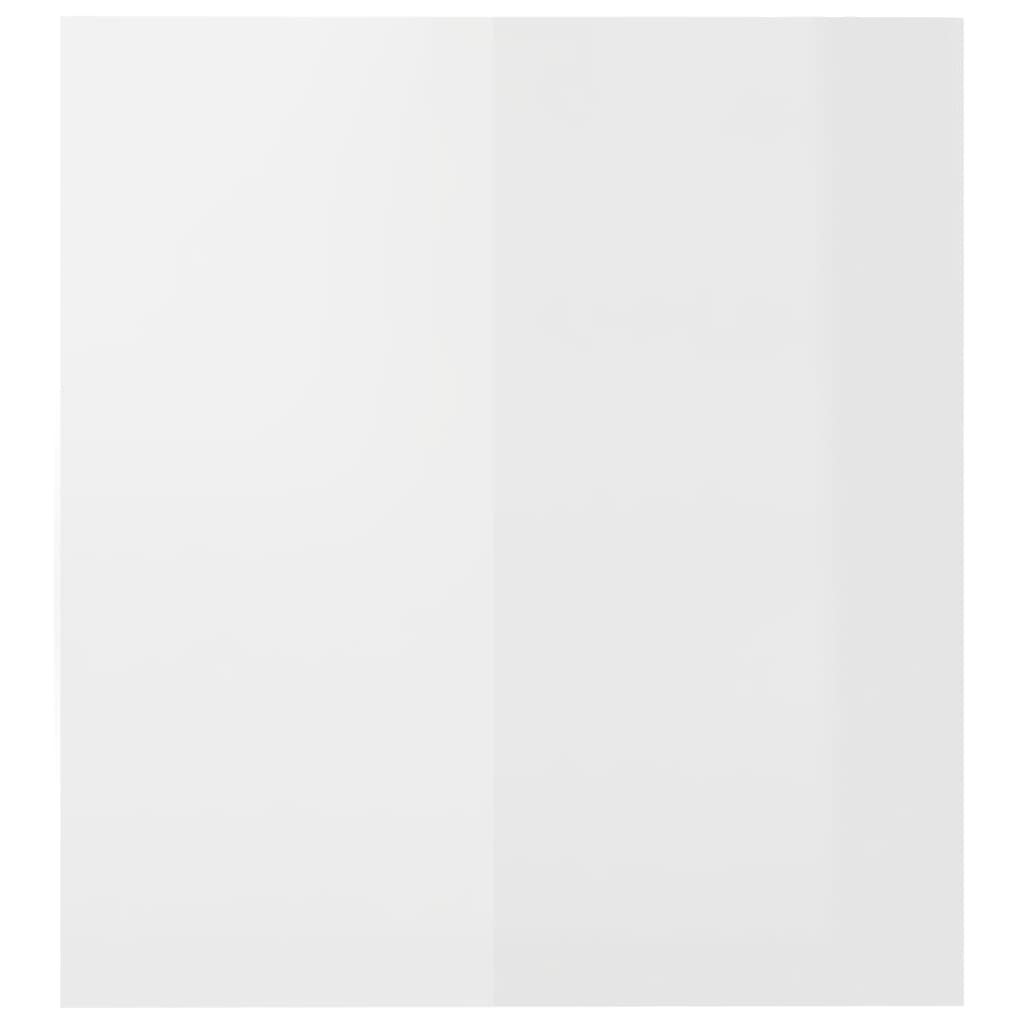 vidaXL telerialus LED-tuledega, kõrgläikega valge, 140x36,5x40 cm