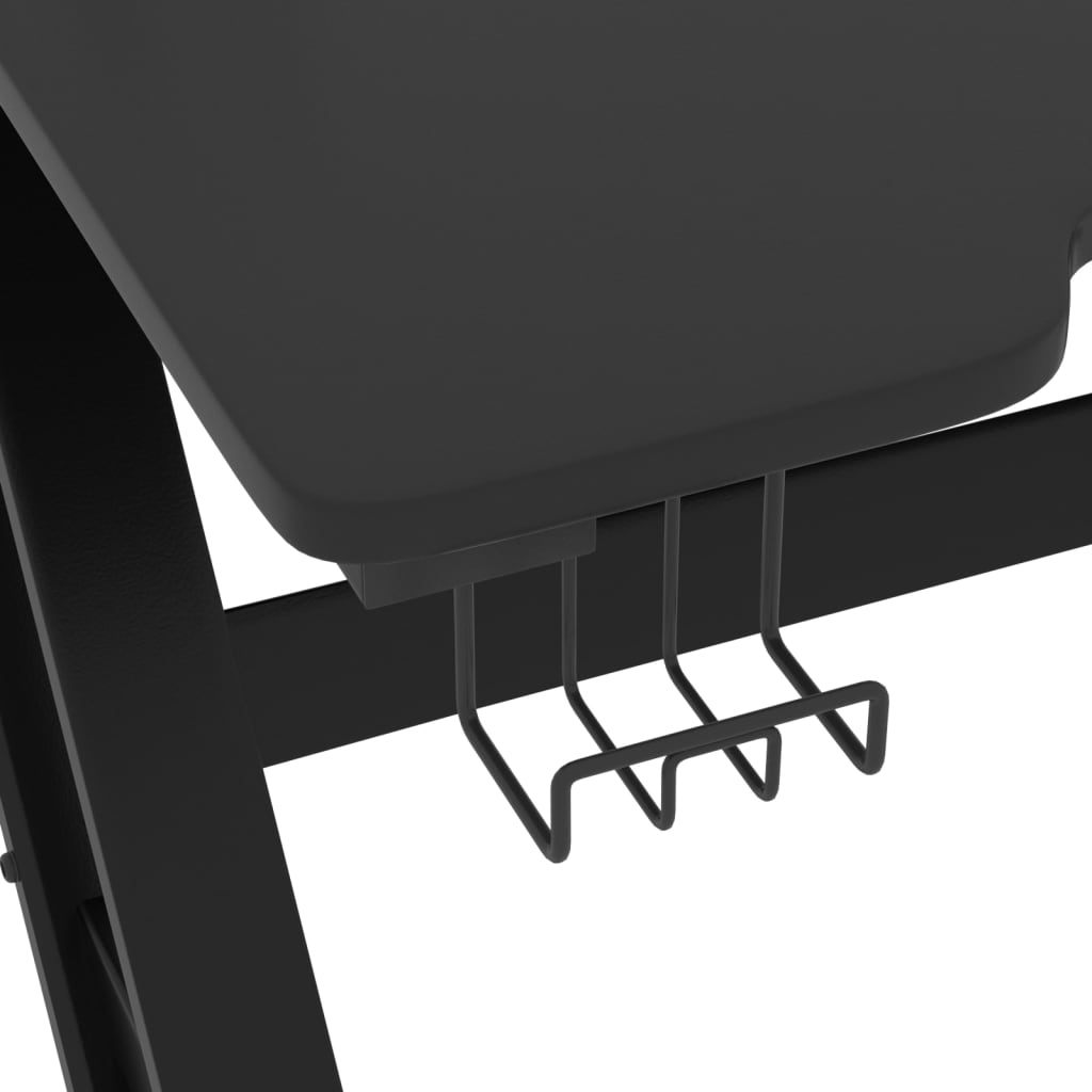 vidaXL mänguri arvutilaud ZZ-jalgadega, must, 110x60x75 cm