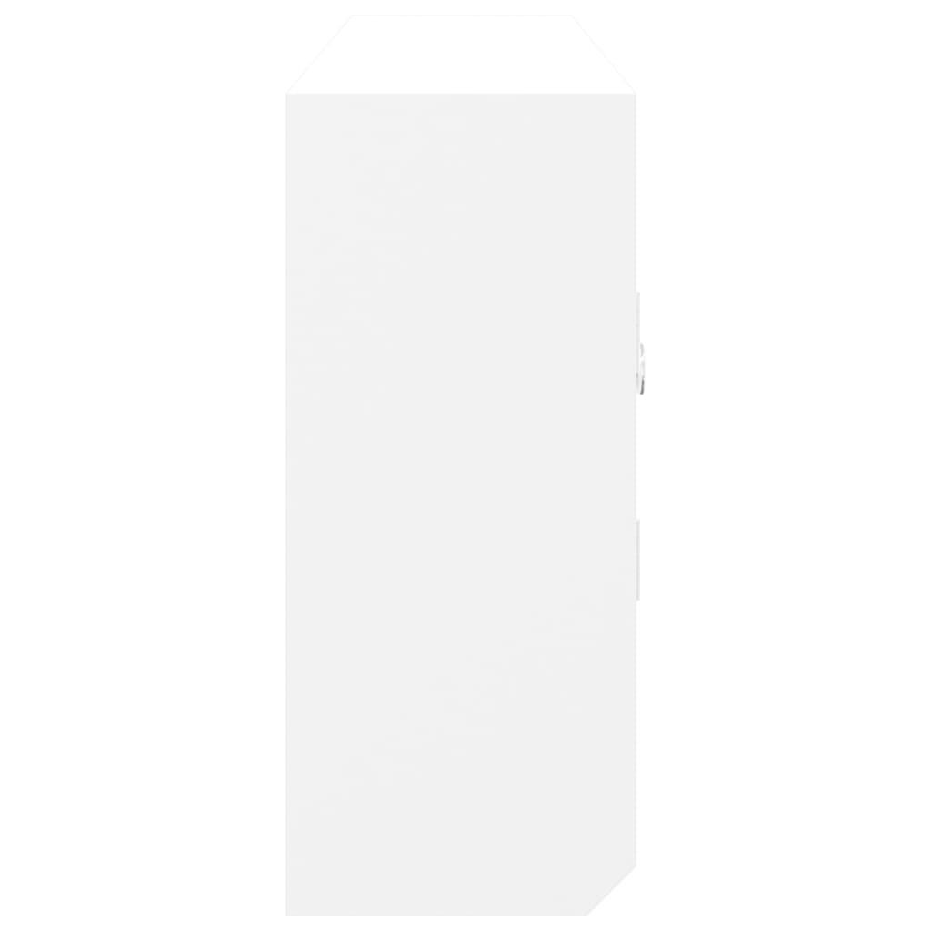 vidaXL võtmekapp, valge, 40 x 8,5 x 20 cm, tehispuit ja teras