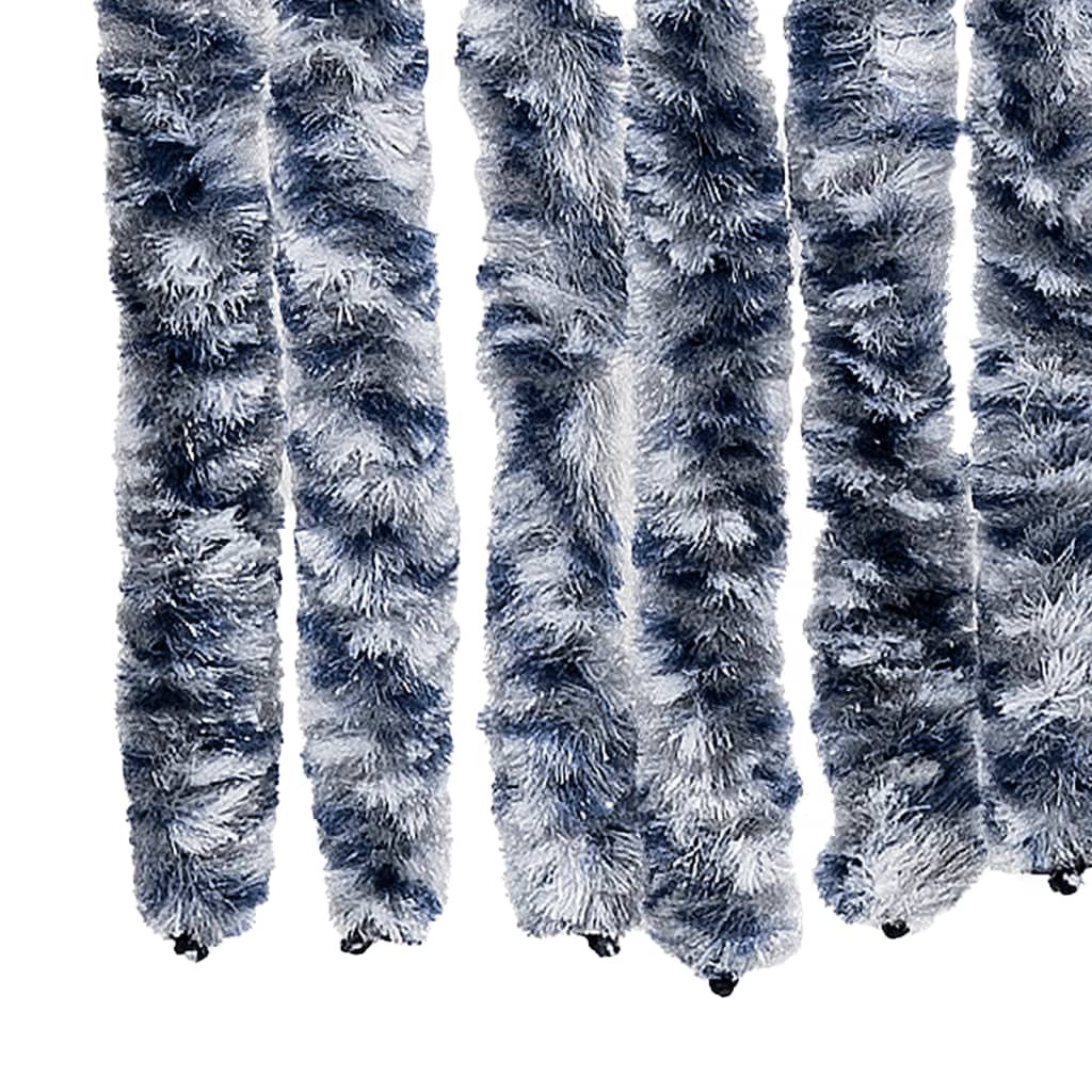 vidaXL putukakardin sinine ja valge, 120 x 220 cm, šenill