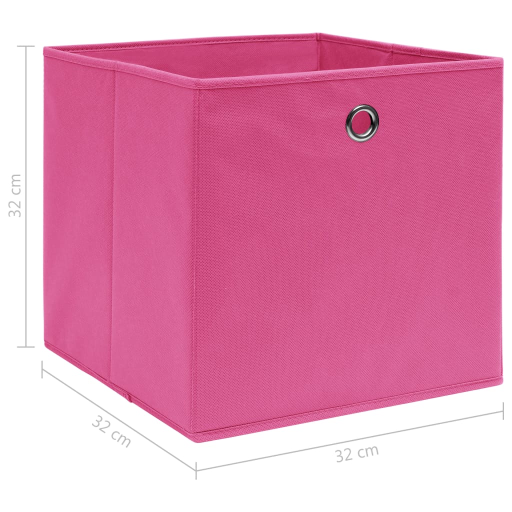 vidaXL hoiukastid 10 tk, roosa, 32 x 32 x 32 cm, kangas