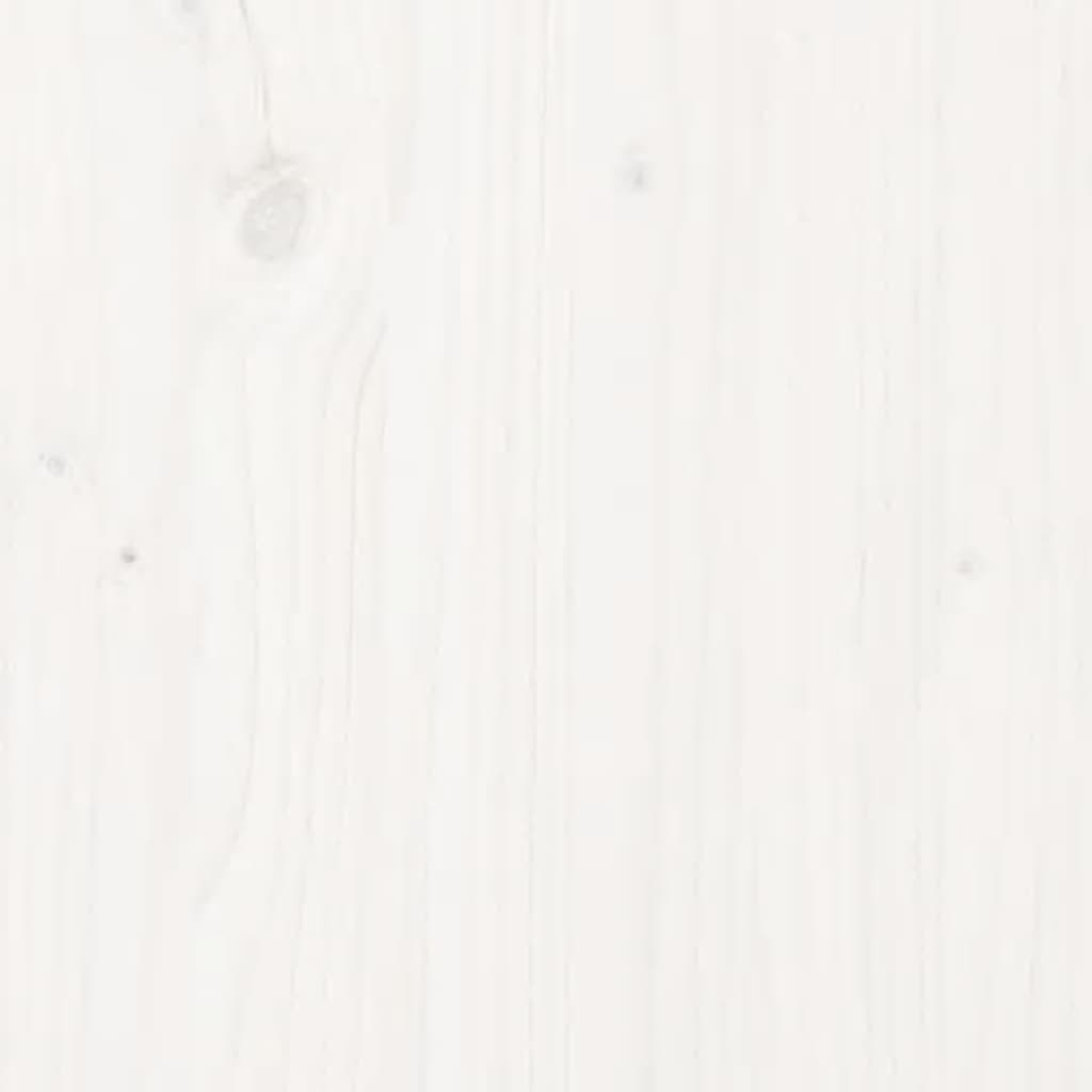 vidaXL voodiraam, valge, täistäispuit, 90 x 200 cm
