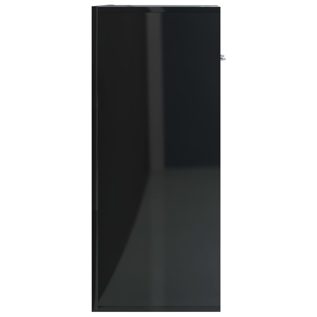 vidaXL puhvetkapp kõrgläikega must 60 x 30 x 75 cm, puitlaastplaat