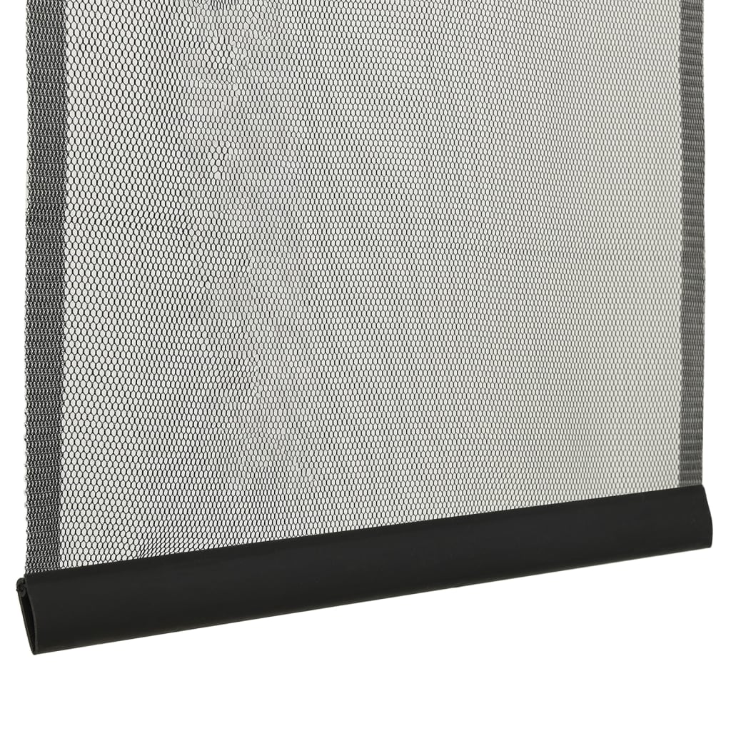 vidaXL uksevõrk 5-osaline võrkkardin, must, 120 x 240 cm