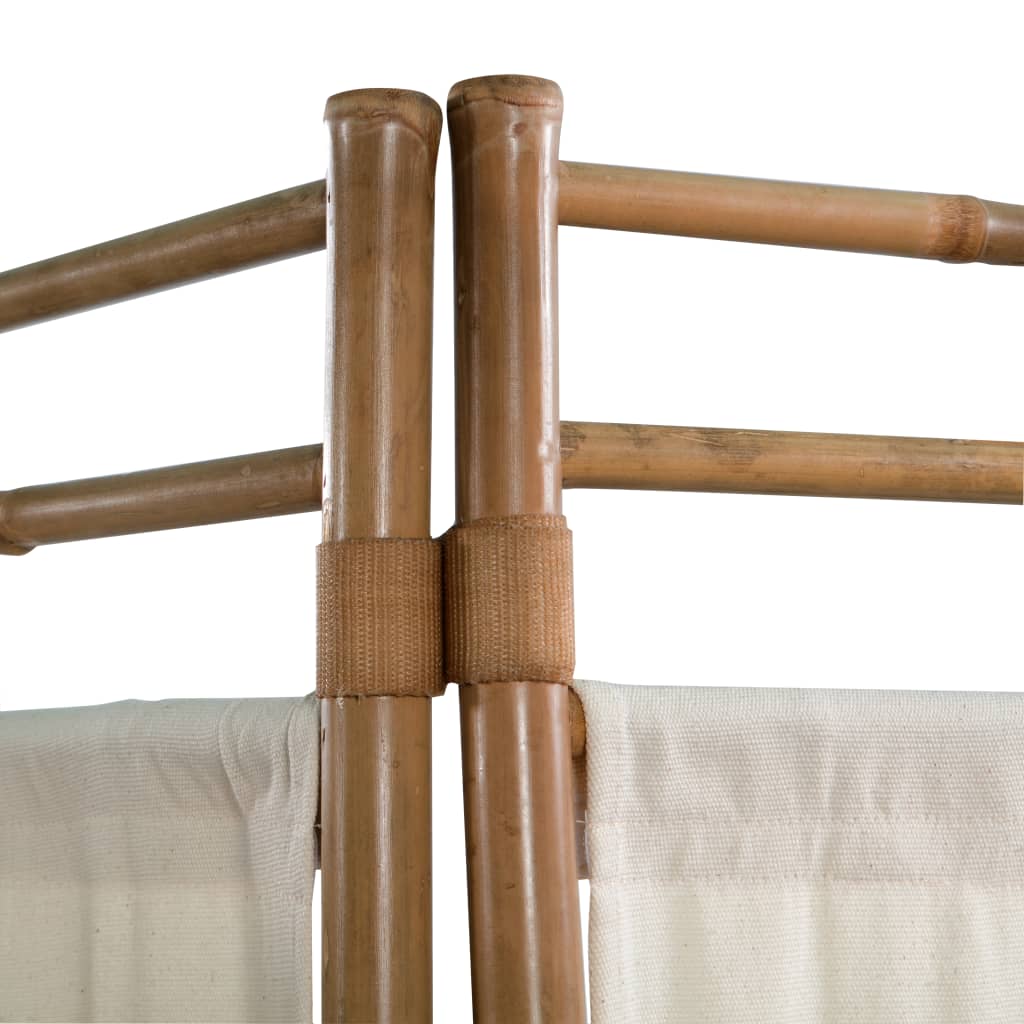 vidaXL kokkupandav 5 paneeliga vahesein, bambus ja lõuend, 200 cm