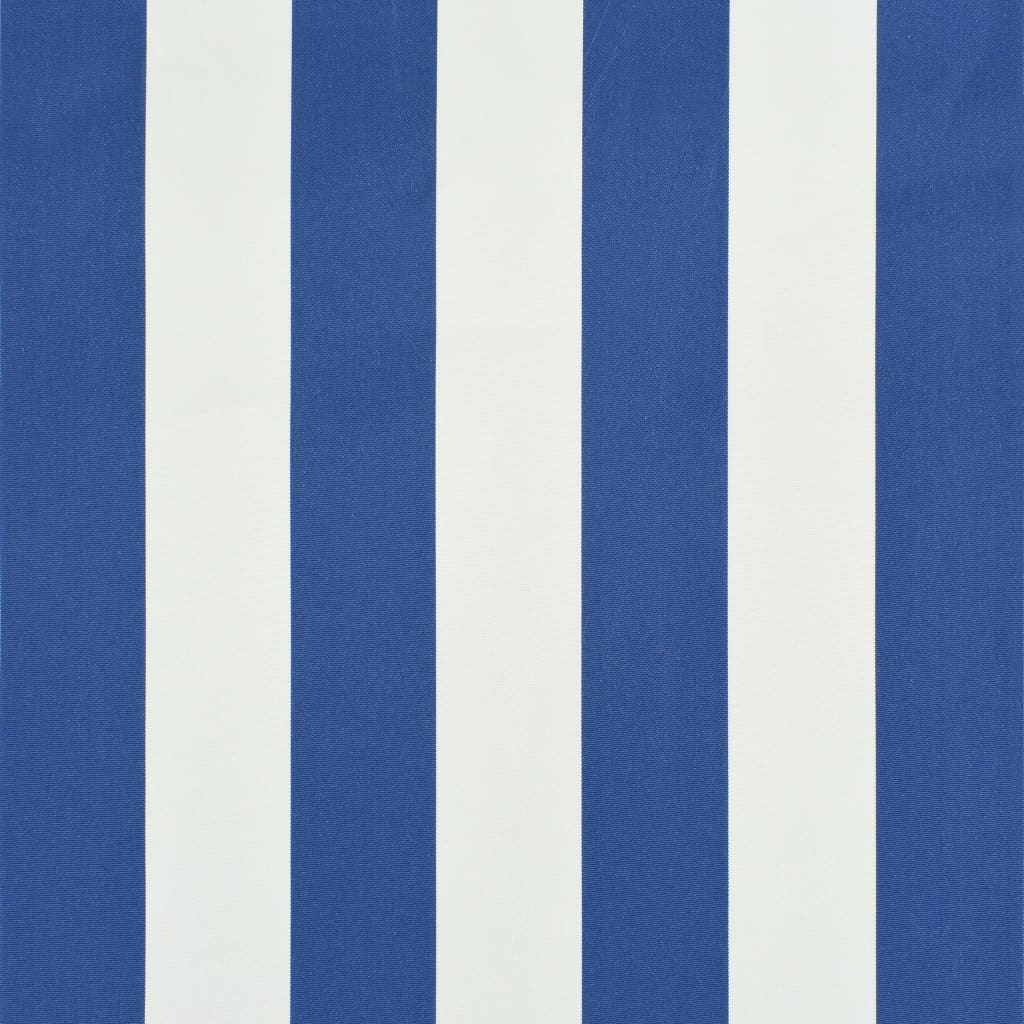 vidaXL sissetõmmatav varikatus, 350 x 150 cm, sinine ja valge
