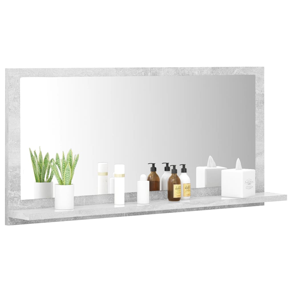 vidaXL vannitoa peeglikapp betoonhall 80 x 10,5 x 37 cm puitlaastplaat