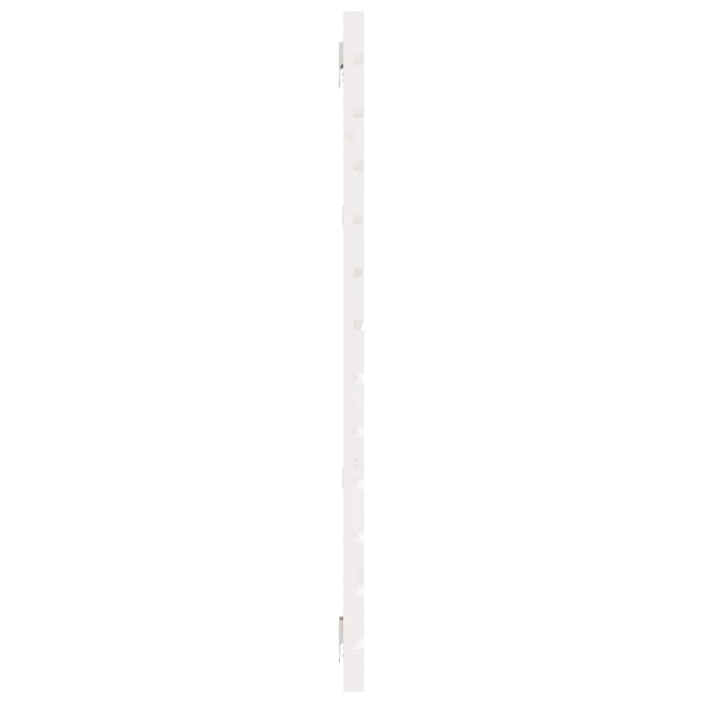 vidaXL seinale kinnitatav voodipeats, valge, 206x3x91,5 cm, männipuit