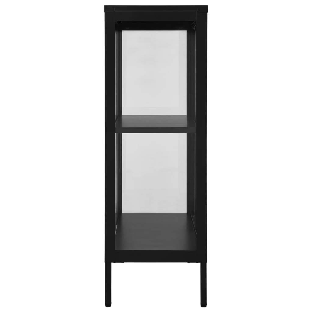 vidaXL puhvetkapp, must, 75 x 35 x105 cm, teras ja klaas