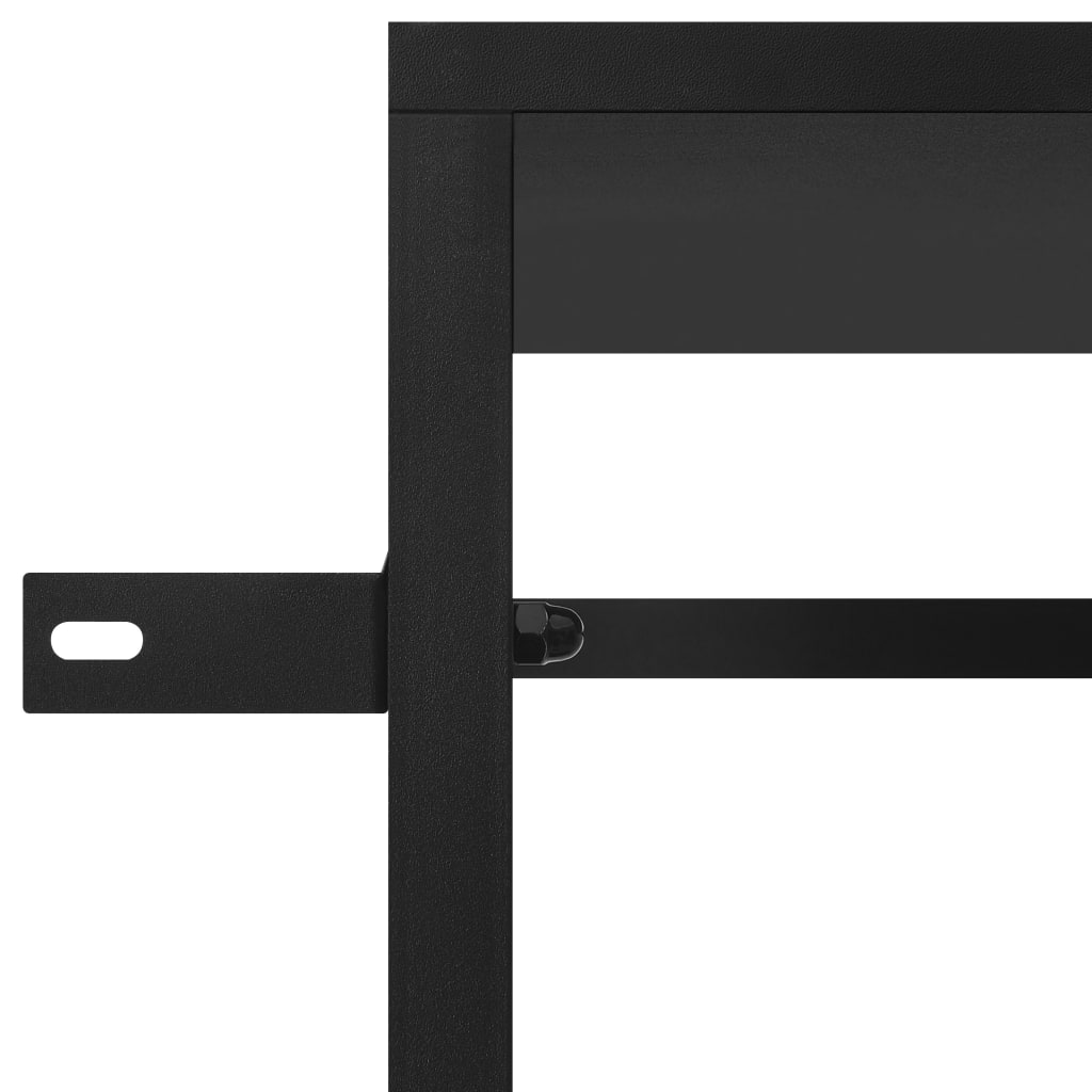 vidaXL garderoob, must, 90 x 40 x 167 cm, metall ja puitlaastplaat