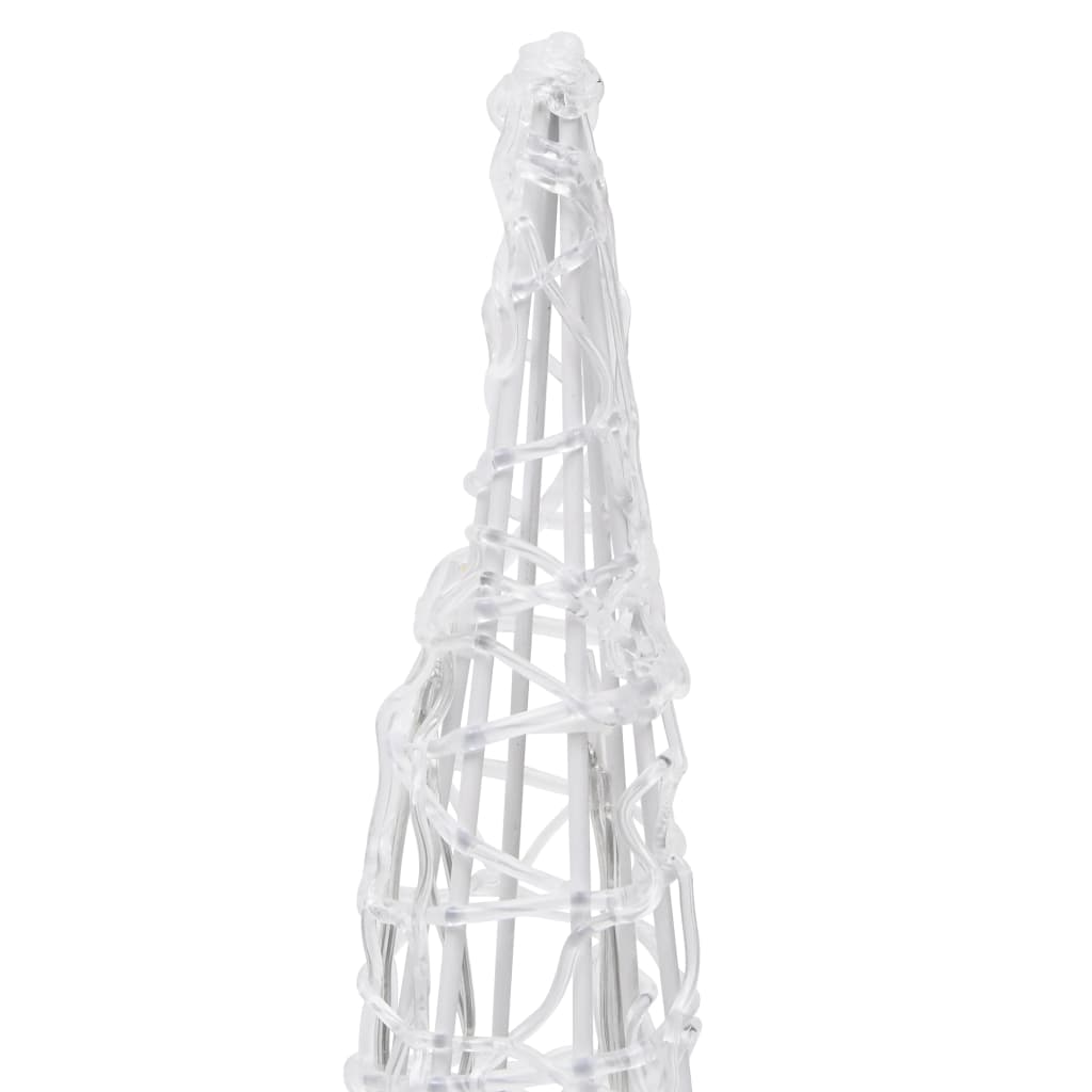 vidaXL akrüülist valguspüramiid, LED-tuli, koonus, külm valge 60 cm