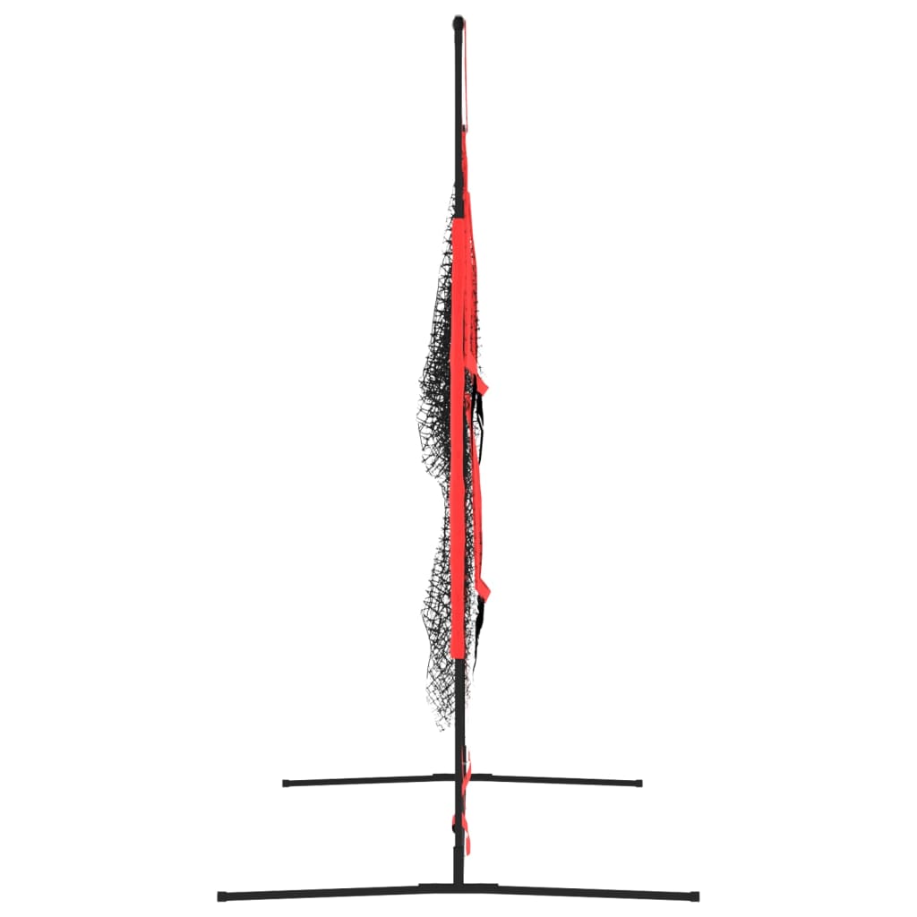 vidaXL pesapalli harjutusvõrk, must ja punane, 183 x 105 x 183 cm