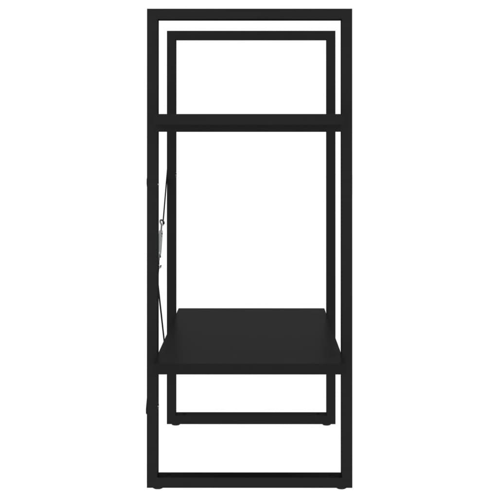 vidaXL 2-korruseline raamaturiiul, must, 60x30x70 cm, puitlaastplaat