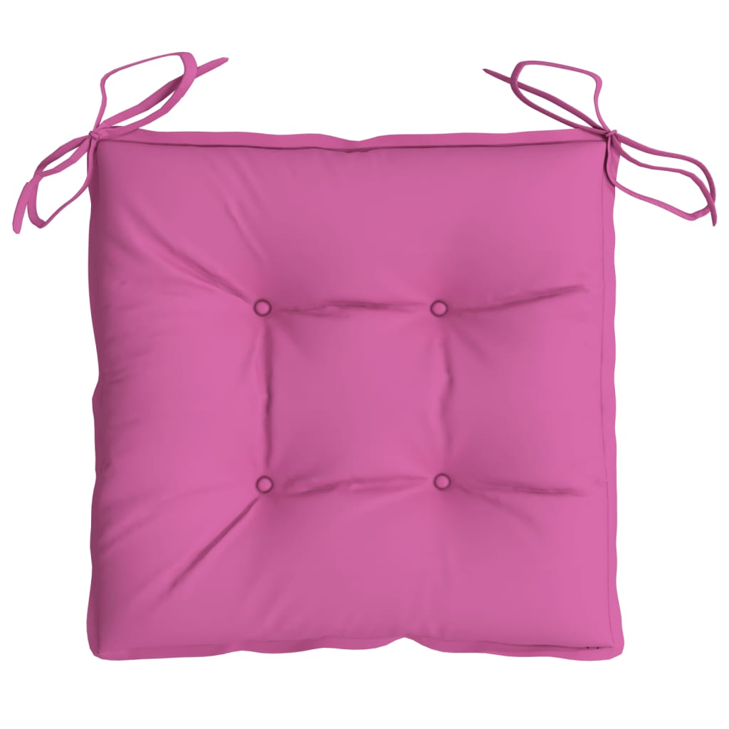 vidaXL tooli istmepadjad 4 tk, roosa, 40 x 40 x 7 cm kangas