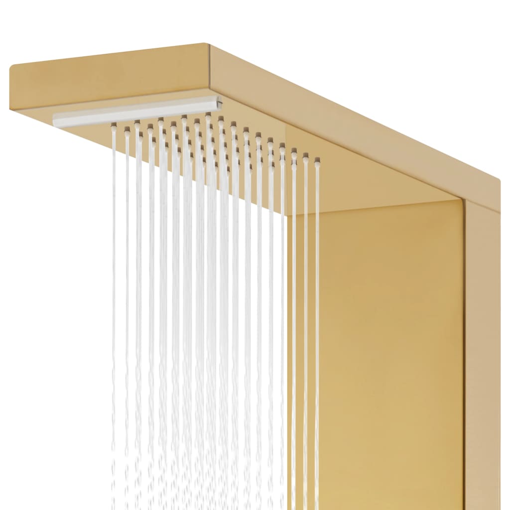 vidaXL dušipaneeli süsteem, roostevaba teras 201, kuldne