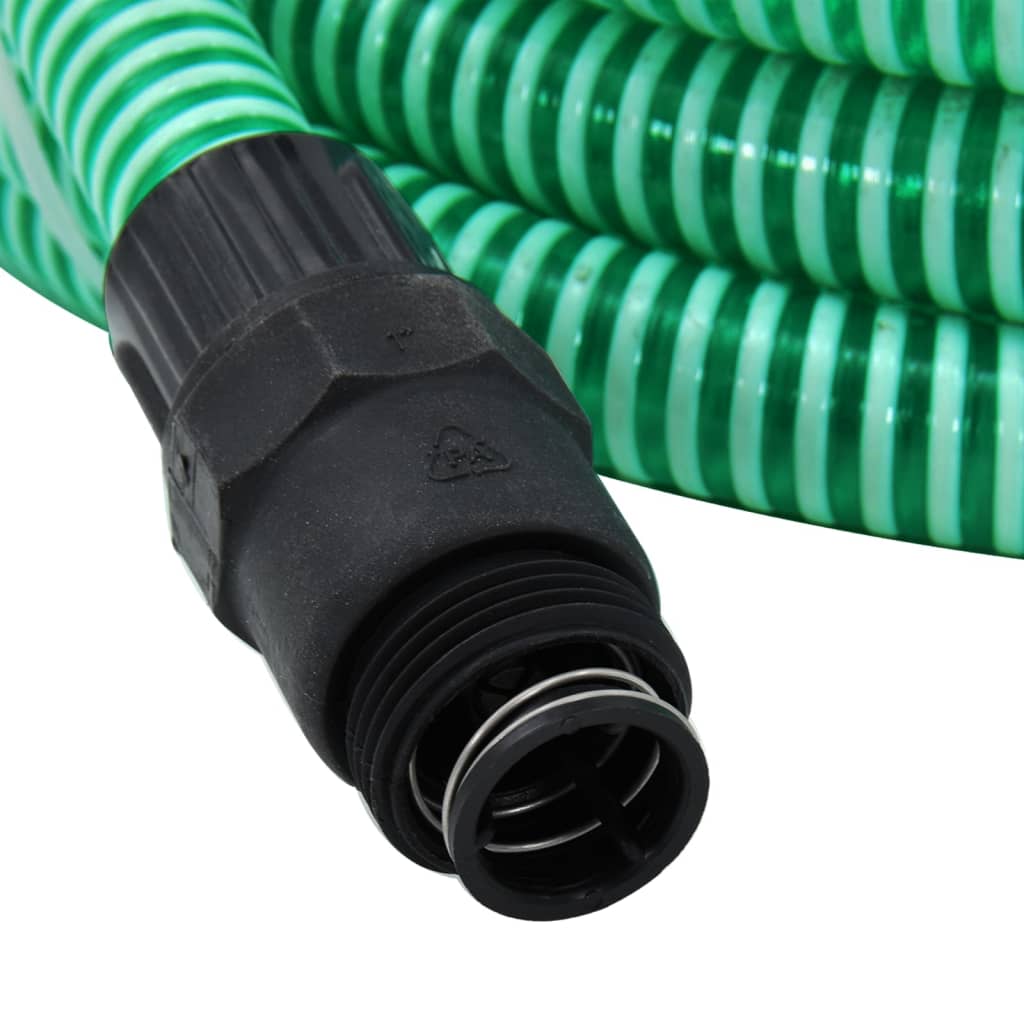 vidaXL imivoolik PVC ühendustega, roheline 1,1" 7 m PVC